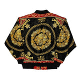 Unbranded Graphic Bomber Jacket - Medium Black Polyester