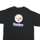 MAJESTIC Mens Black Steelers Graphic T-Shirt XL Short Sleeve Crew Neck NFL