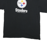MAJESTIC Mens Black Steelers Graphic T-Shirt XL Short Sleeve Crew Neck NFL