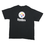 MAJESTIC Mens Black Steelers Graphic T-Shirt XL Short Sleeve Crew Neck NFL