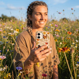 Seashell Monarch Butterfly iPhone 15 Case - Lifestyle photo showing phone case in use