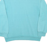 TOP SPIRIT Womens Blue Collared M Cotton Blend Sweatshirt Pullover Casual