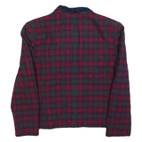 PENDLETON Womens Red & Green Wool Blend Jacket L Button Plaid Winter Retro