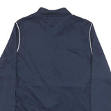 NIKE Womens Navy Blue Sports Zip Jacket M Polyester Blend Plain Fitness