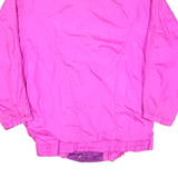 PACIFIC Womens Pink & Purple Oversized Nylon Jacket L Zip Plain Lightweight