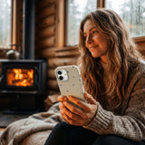 London Fog Solar Sparkle iPhone 15 Case - Lifestyle photo showing phone case in use