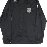 ADIDAS Mens Black Soccer Club Hooded Zip Jacket M Polyester Plain Sportswear