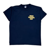 Russell Athletic Single Stitch T-Shirt - Large Navy Cotton