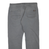 DICKIES Mens Grey Regular Fit Straight Cotton Blend Jeans W38 L30 Workwear