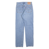 LEVI'S 501 Womens Jeans Blue Regular Straight Denim Medium W26 L30 Distressed