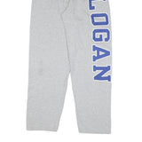 CHAMPION Mens Joggers Grey & Blue Regular Straight M W26 L32 Cotton Blend Logo