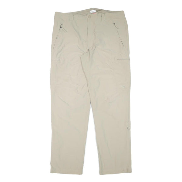 THE NORTH FACE Mens Beige Polyester Blend Regular Fit Straight Leg Trousers W36