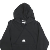 ADIDAS Mens Black Hoodie S Cotton Blend Pullover Casual Sportswear