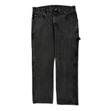Dickies Double Knee Carpenter Pants - 36W 30L Black Cotton