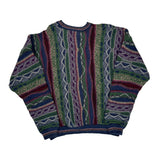 Croft & Barrow Striped Sweater - Large Multicoloured Cotton Blend
