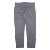 CARHARTT Mens Cotton Grey Slim Straight Trousers W34 L32 Casual Workwear Zip