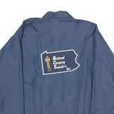WIND-LESS Mens Blue Nylon Coach Jacket M Button Closure Lightweight Outdoor