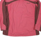 JACK WOLFSKIN Womens Pink & Brown Outdoor Jacket UK 16 Polyester Blend Sport Zip