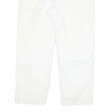 DICKIES Mens Cotton Blend White Regular Straight Trousers W37 L29 Workwear Zip