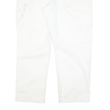 DICKIES Mens Cotton Blend White Regular Straight Trousers W37 L29 Workwear Zip