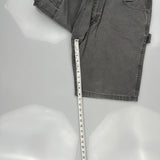 Wrangler Carpenter Shorts - 36W 10L Grey Cotton