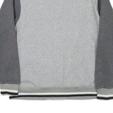 NIKE Boys Grey & Dark Grey Varsity Jacket XL Cotton Blend Button Bomber Plain