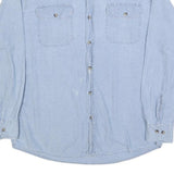 WRANGLER Mens Blue Cotton Shirt M Long Sleeve Casual Button Front