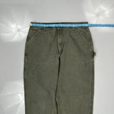 Carhartt Carpenter Pants - 36W 33L Green Cotton