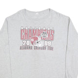 DELTA Mens Grey Alabama Crimson Tide Football T-Shirt XL Long Sleeve Crew Neck