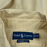 Ralph Lauren Short Sleeve Shirt - 2XL Yellow Cotton