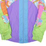 CHRISTINA SPORT Womens Blue & Purple Printed Nylon Jacket S Lightweight Zip