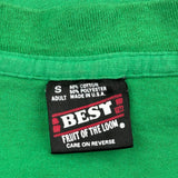 Fruit Of The Loom Single Stitch T-Shirt - Small Green Cotton Blend