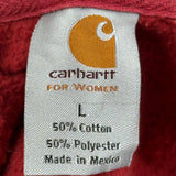 Carhartt Hoodie - Large Red Cotton Blend