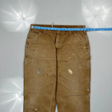 Carhartt Double Knee Carpenter Trousers - 33W 31L Brown Cotton