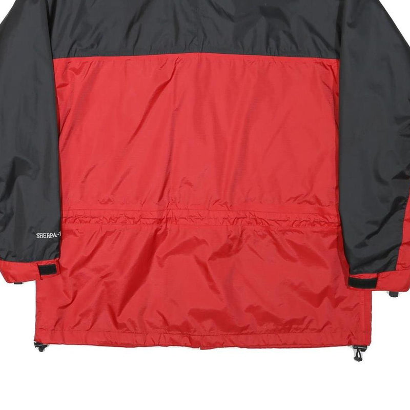 SHERPA Mens Red & Black Outdoor Jacket L Polyester Blend Zip Windbreaker
