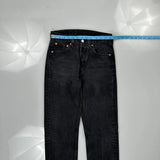 501 Levis Jeans - 28W 35L Black Denim