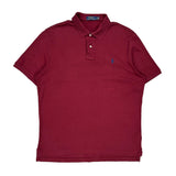 Polo By Ralph Lauren Polo Shirt - Large Burgundy Cotton