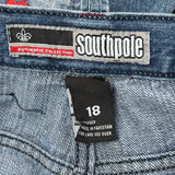Southpole Baggy Denim Shorts - 28W 17L Blue Cotton