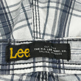 Lee Checked Cargo Shorts - 34W 10L Black Cotton