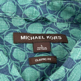 Michael Kors Hawaiian Shirt - Large Green Cotton