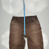Carhartt Double Knee Carpenter Pants - 36W 32L Brown Cotton