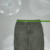 Carhartt Double Knee Carpenter Pants - 32W 33L Gray Cotton