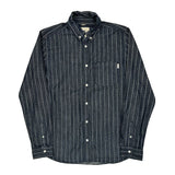 Carhartt Slim Patterned Shirt - Large Blue Cotton