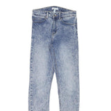 H&M Womens Slim Blue Denim Jeans Cotton Blend Zip W24 L29 Light Wash Skinny Fit