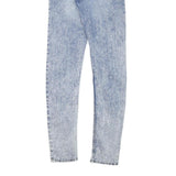 H&M Womens Slim Blue Denim Jeans Cotton Blend Zip W24 L29 Light Wash Skinny Fit