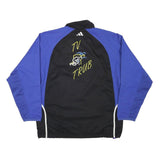 ADIDAS Mens Black & Blue TV Trub Sports Zip Jacket L Polyester Blend Track Top