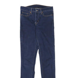 LEVI'S Womens Slim Denim Jeans Blue Slate Cotton Blend W27 L31 Skinny Zip