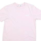ADIDAS Womens Pink Cotton Blend T-Shirt Dress Plain Short Sleeve UK 8 Casual