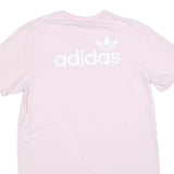 ADIDAS Womens Pink Cotton Blend T-Shirt Dress Plain Short Sleeve UK 8 Casual
