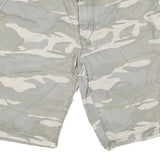 RED SOUL Mens Shorts Grey & Cream Camouflage Casual M W32 Cotton Blend